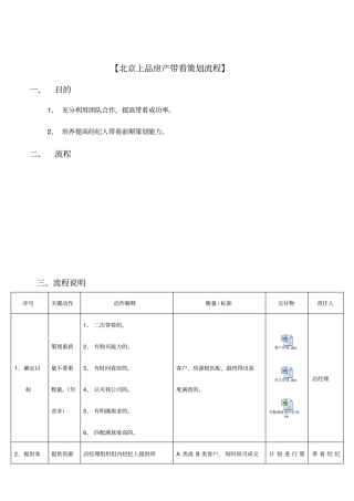 房产带看策划流程概述