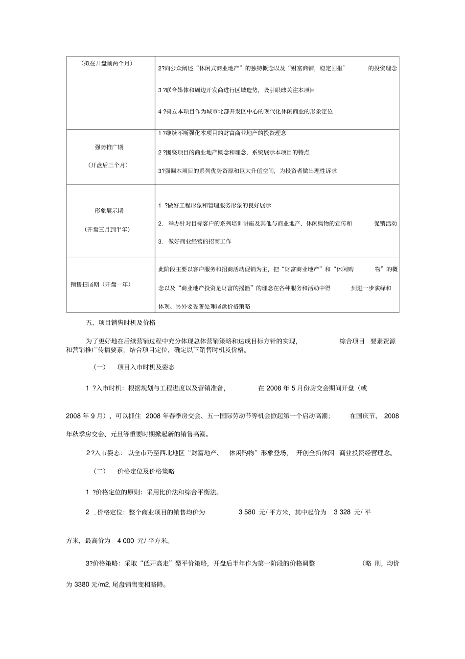 房地产商业地产营销策划方案_第3页
