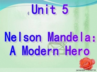 2011届高考英语第一轮课本复习课件必修一_Unit_5_Nelson_Mandela_(人教新课标)