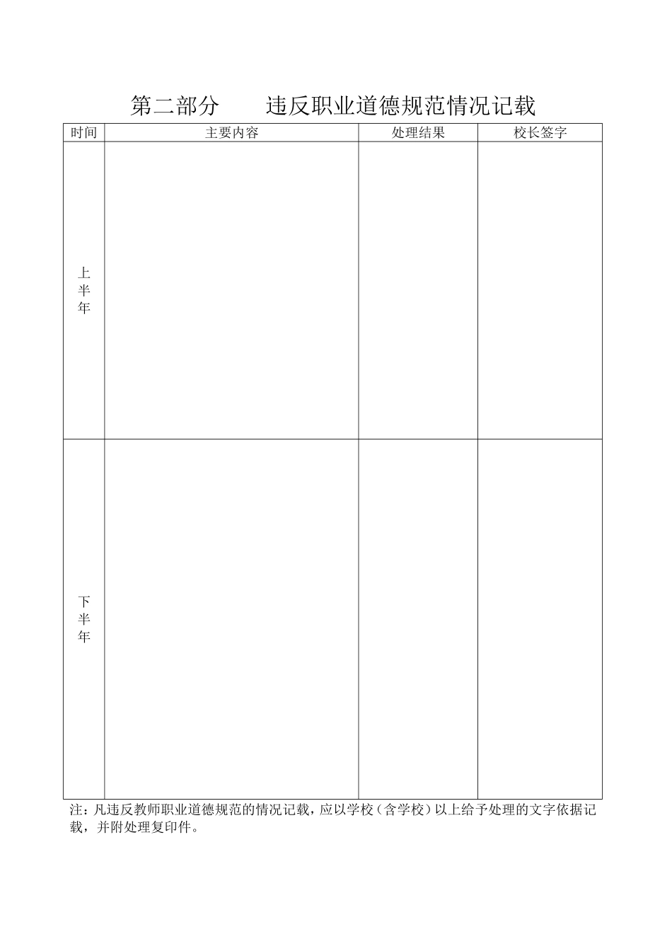 白银市中小学教师师德档案样本_第3页