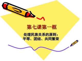 处理民族关系的原则