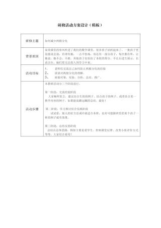 网络研讨两极分化的方案