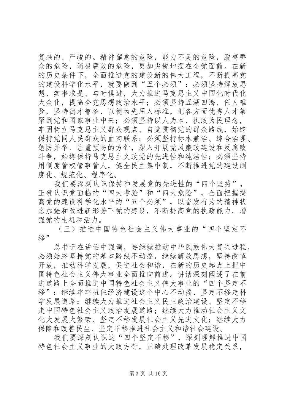 深入学习讲话发言精神全力做好各项工作_第3页