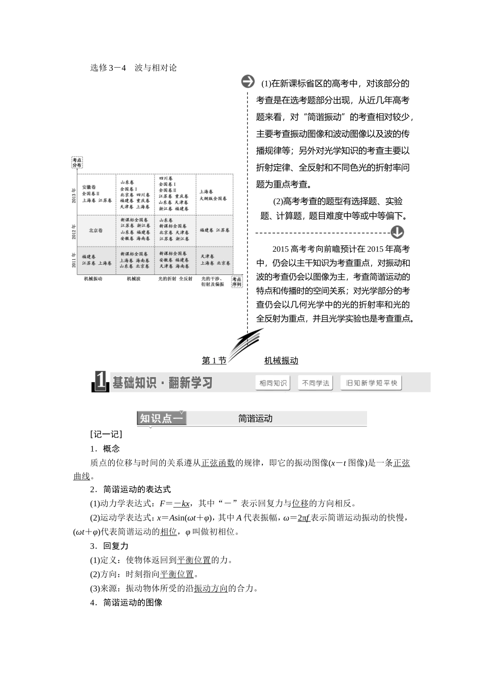 选修3－4　波与相对论_第1页