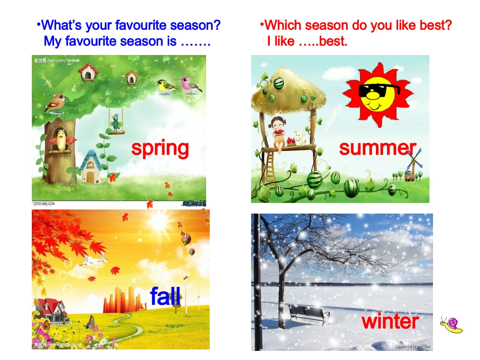 五年级下册英语季节课件(1)_第2页