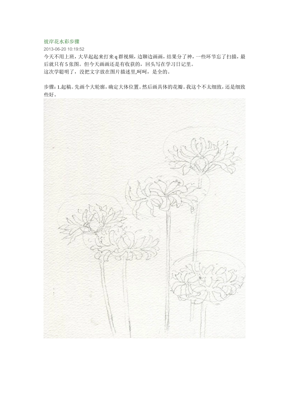 彼岸花水彩步骤_第1页