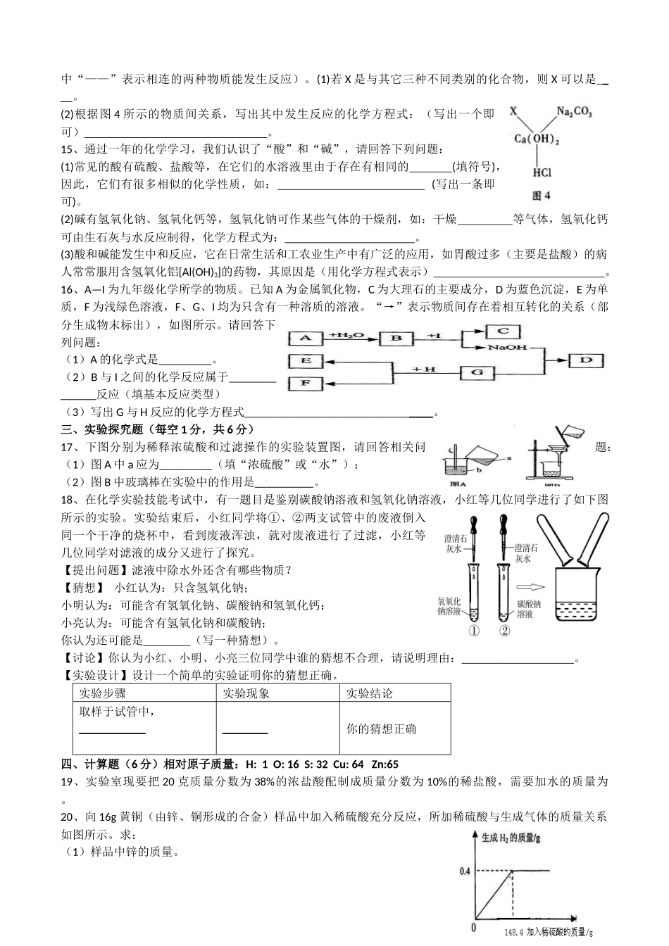 酸碱盐测试题_第2页