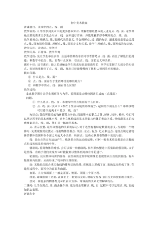 七年级美术点线面的表现