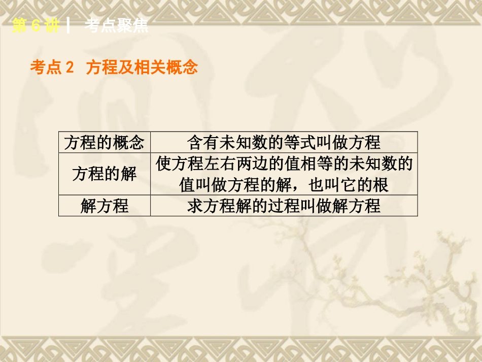 2015年人教版版数学专题复习第6讲一次方程（组）及其应用_第3页