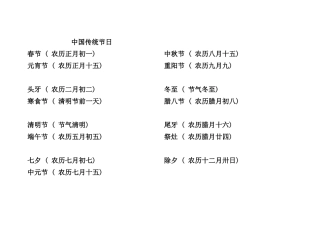 中国传统节日 (2)