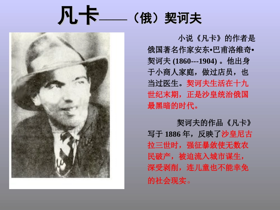 六年级语文凡卡课件2_第2页