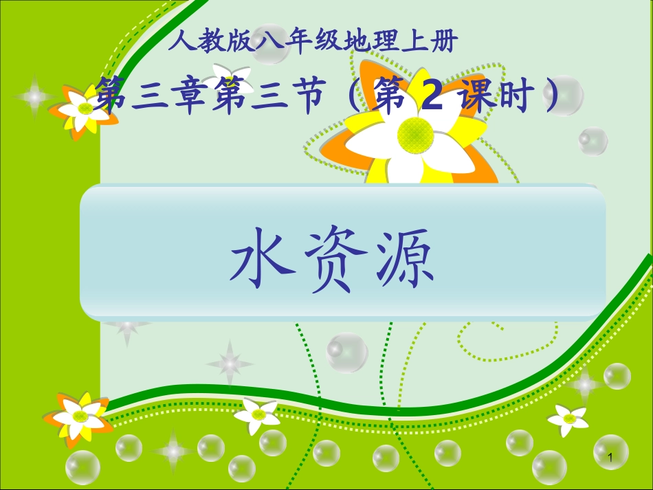 八年级地理课件水资源_第1页
