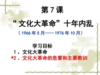 《“文化大革命”十年内乱》课件4