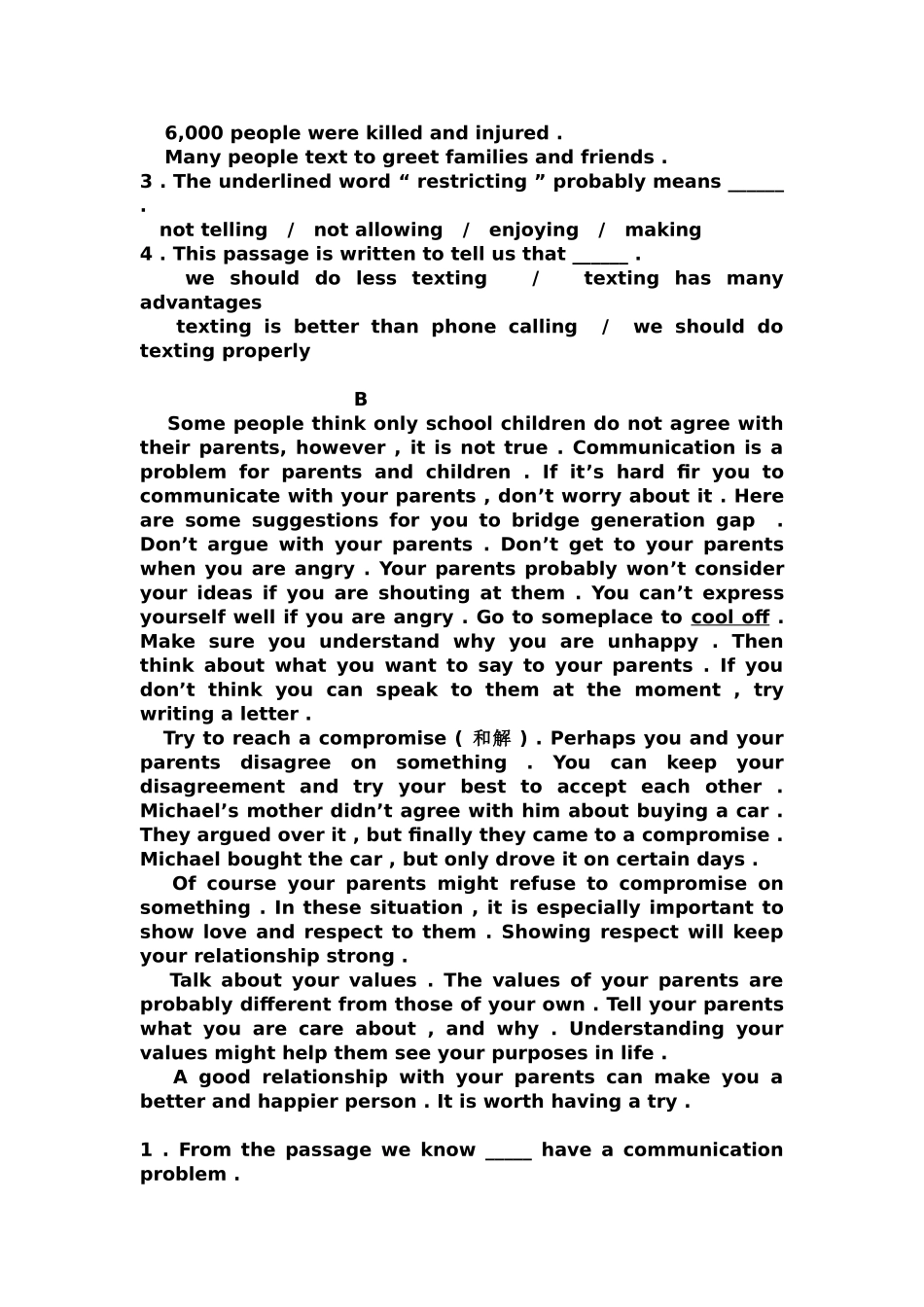 阅读完形试题_第2页