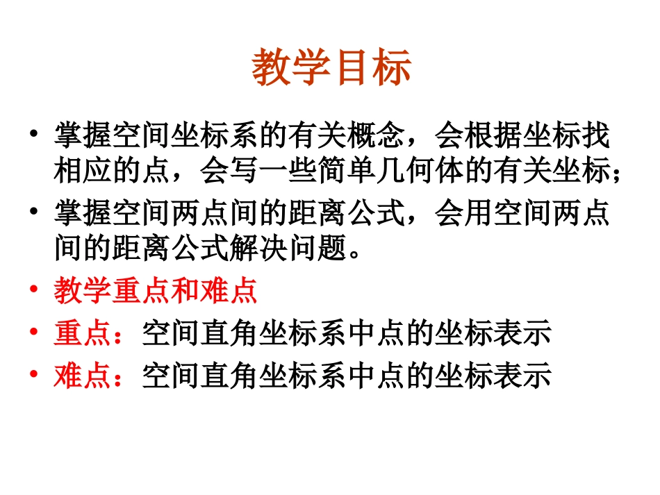 空间直角坐标系课件_第2页