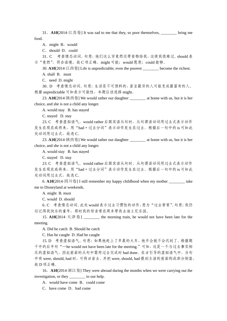 整理---情态动词与虚拟语气_第2页