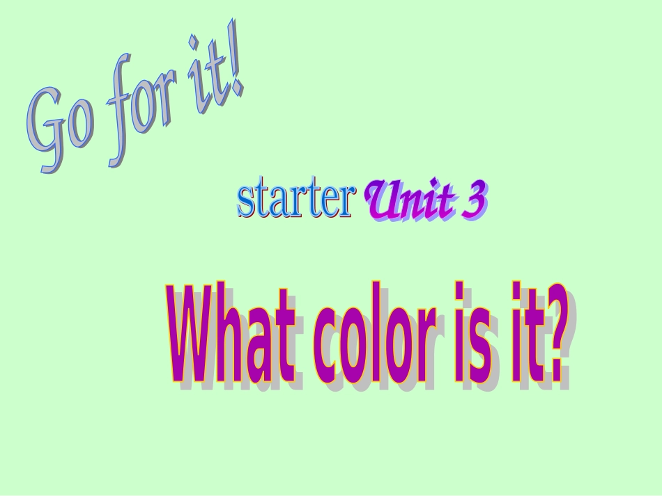 2012新人教版英语七年级上册预备篇第三单元课件_(1)_第2页