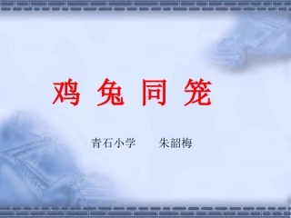 鸡兔同笼朱韶梅