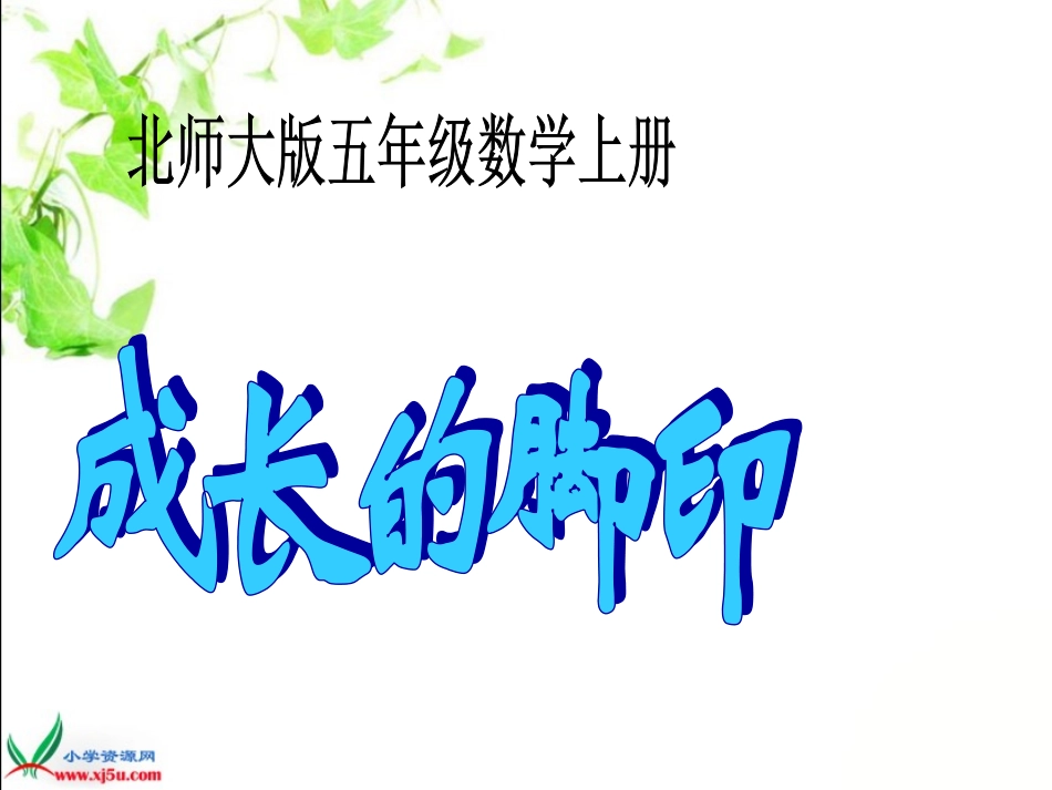 新版五年数学上《成长的脚印》_第1页