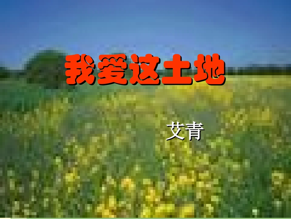 我爱这爱土地_第1页