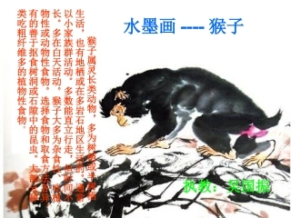 水墨画----猴子