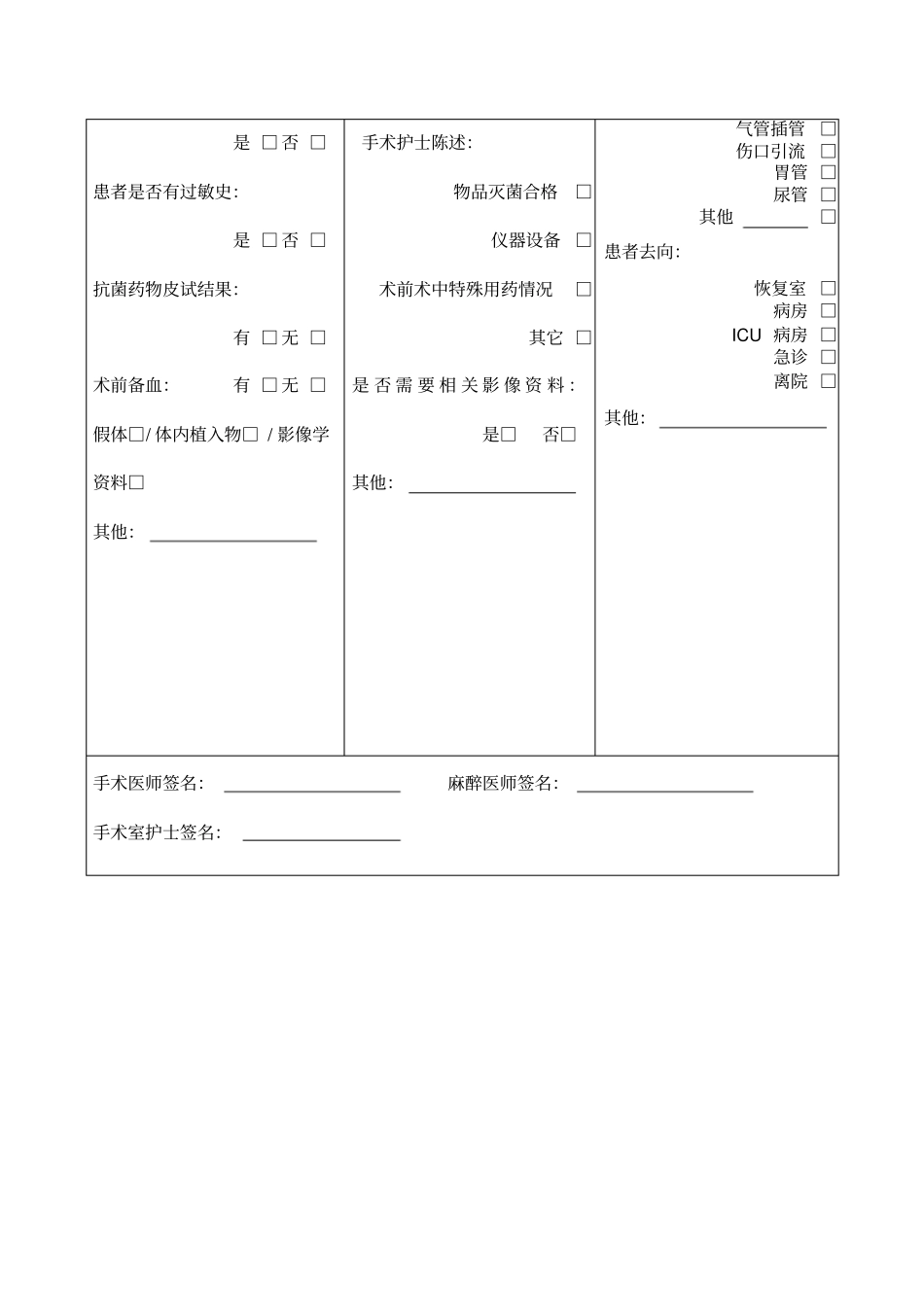 手术安全核查与手术风险评价制度与流程_第3页