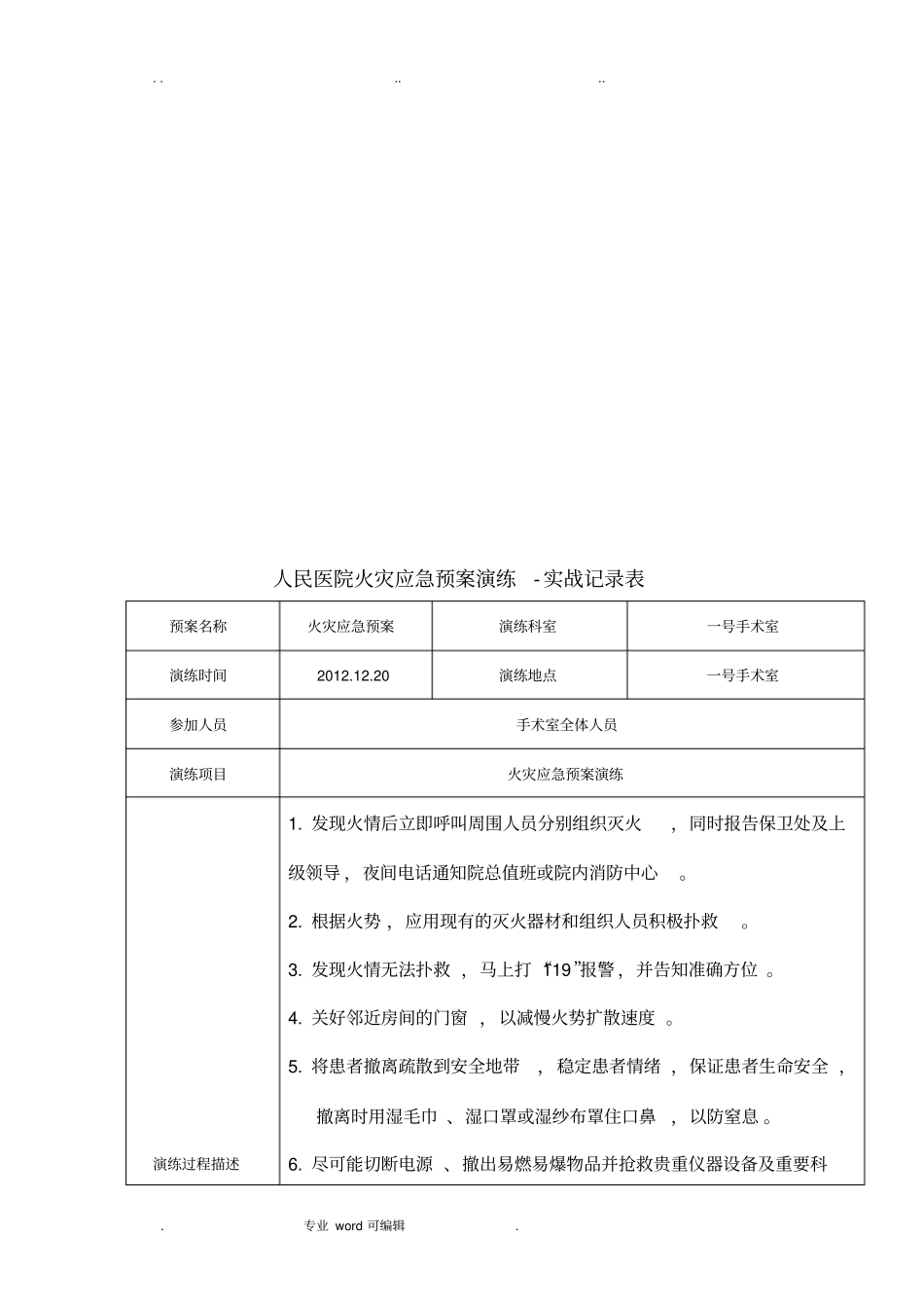 手术室应急处置预案演练_第2页