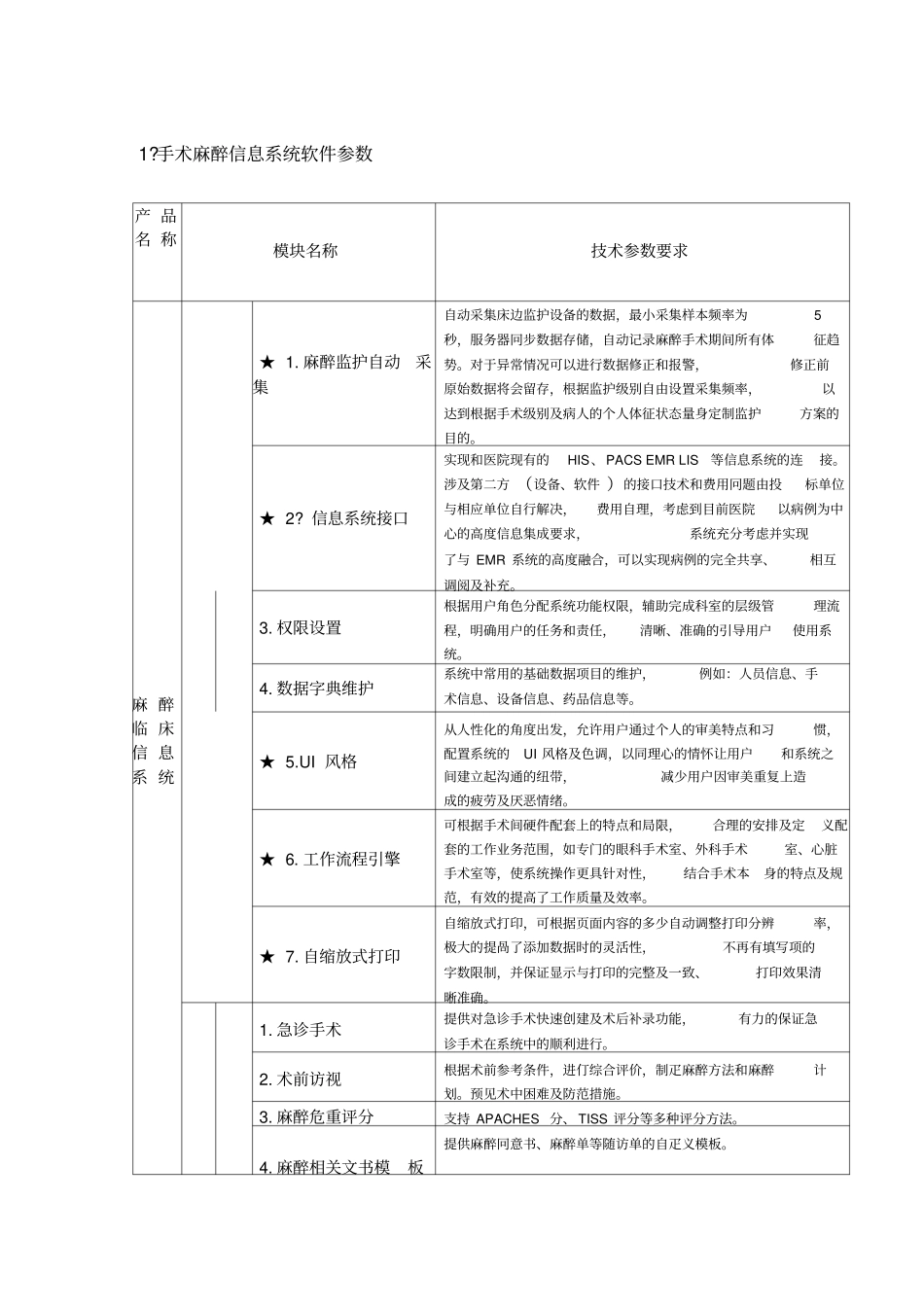 手麻软件技术参数_第1页