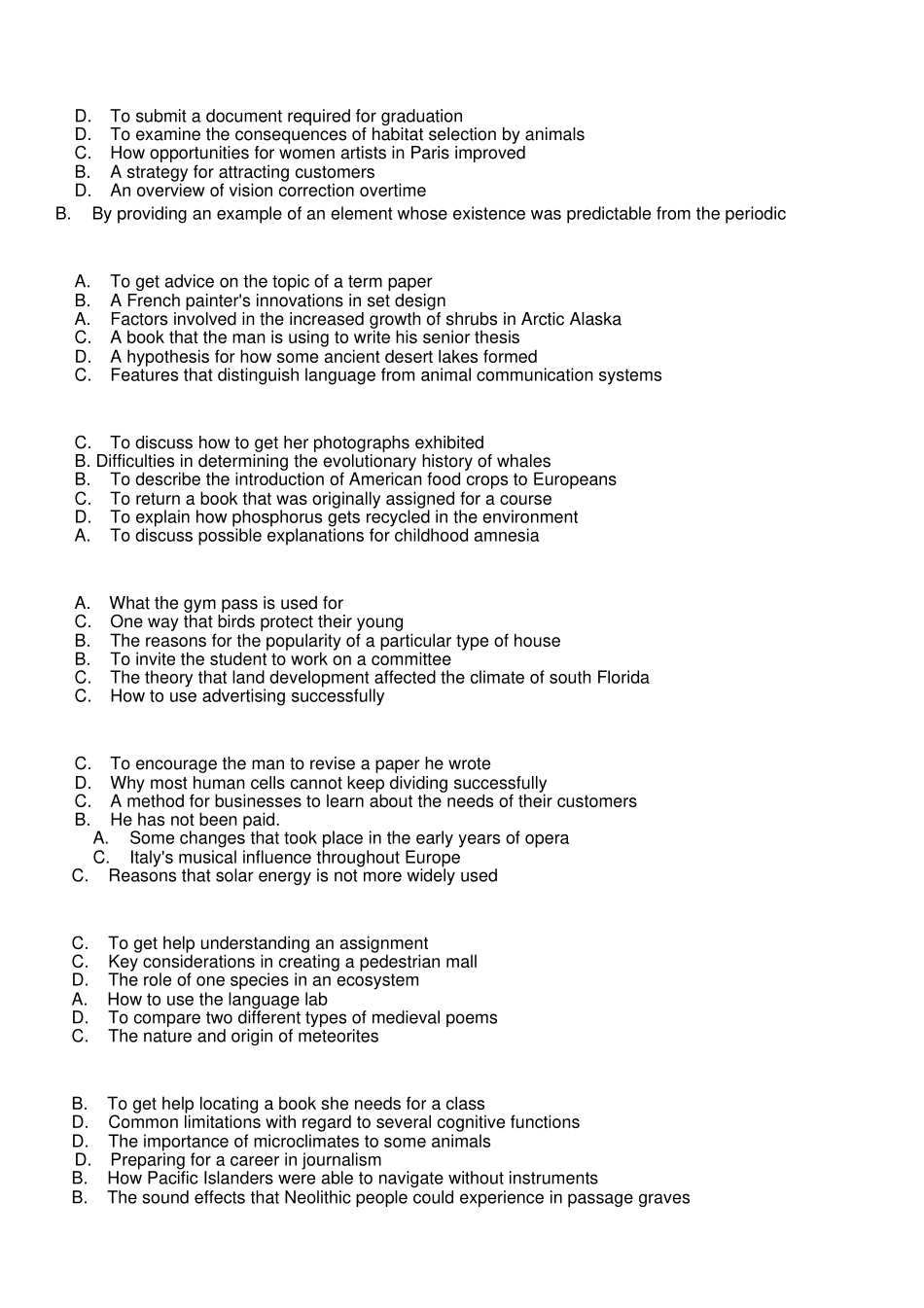 托福听力TPO主旨题标准答案汇总分析_第2页