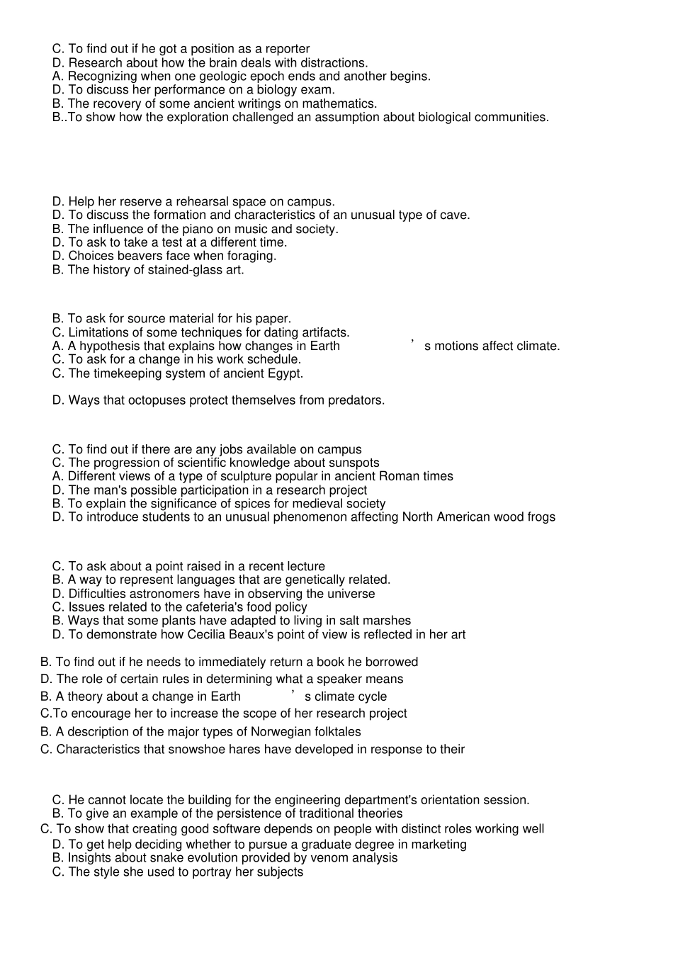 托福听力TPO主旨题标准答案汇总分析_第3页