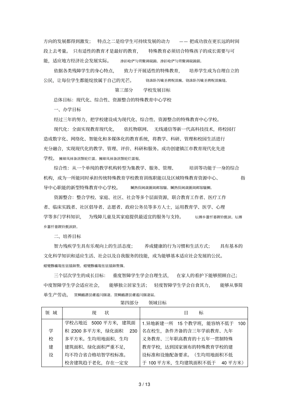 扬中特殊教育中心学校三年发展规划_第3页
