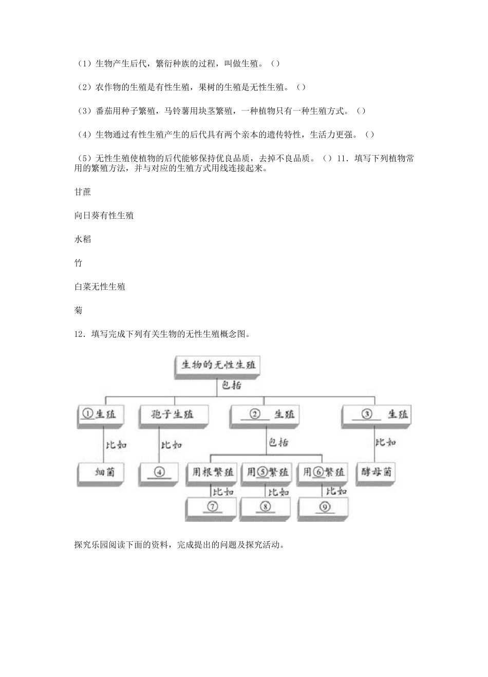 植物的生殖练习题_第2页
