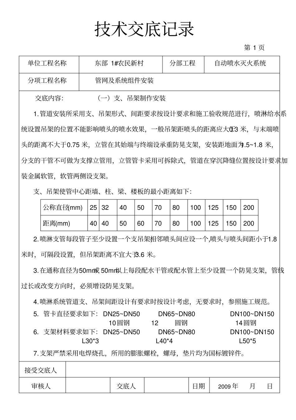 技术交底消防水_第1页