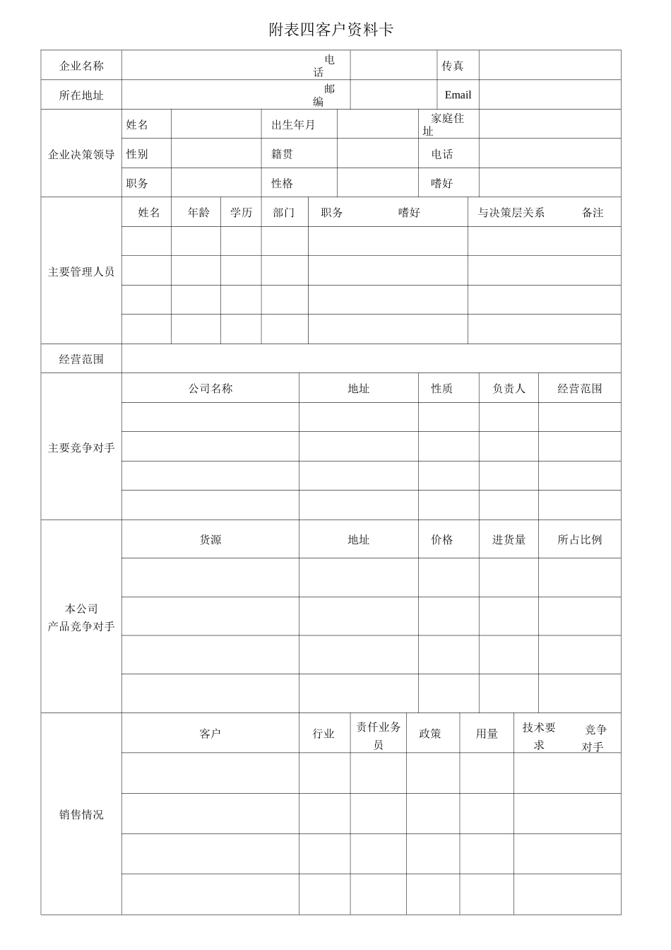 客户档案管理表格_第3页