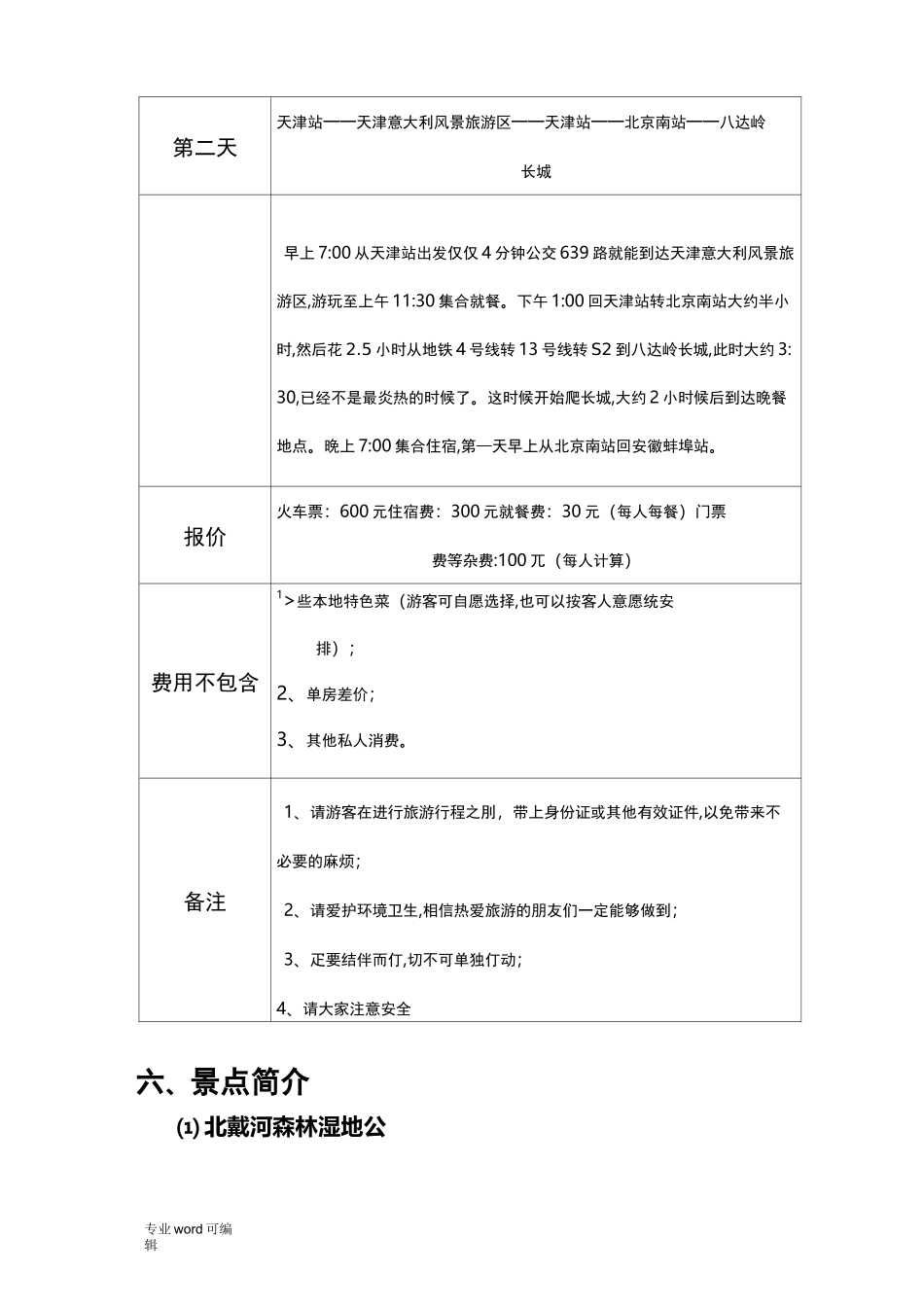 旅游线路设计方案_第3页