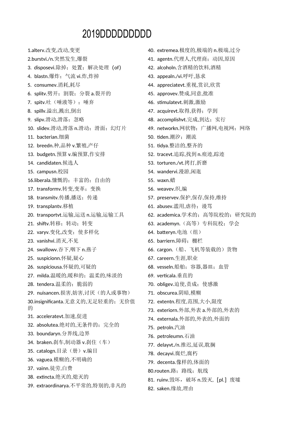 高考英语的高频词汇_第1页