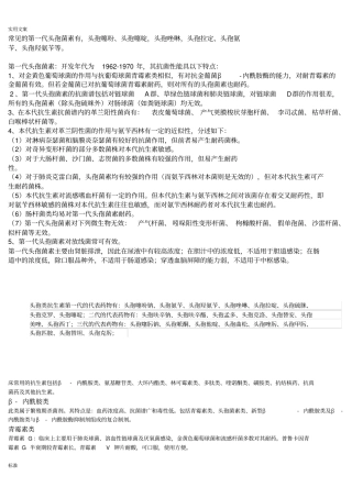抗生素种类及双硫仑样反应