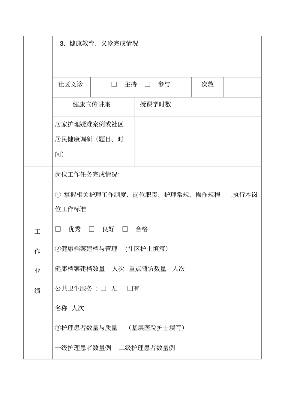 护士定期考核表1_第2页