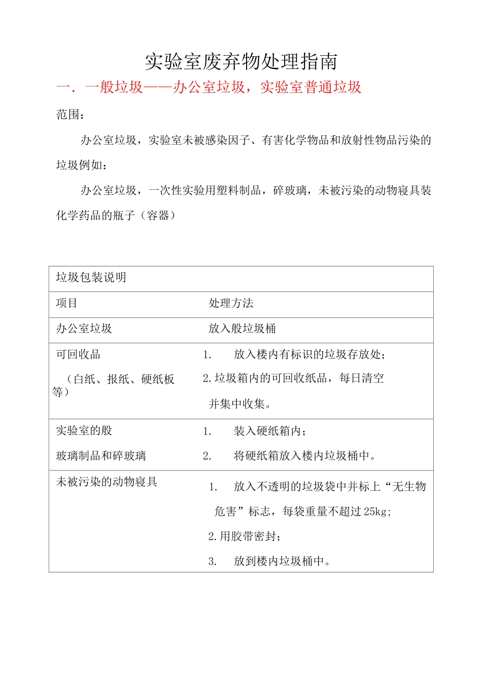 (完整版)实验室废弃物处理指南_第1页