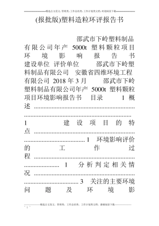 报批版塑料造粒环评报告书