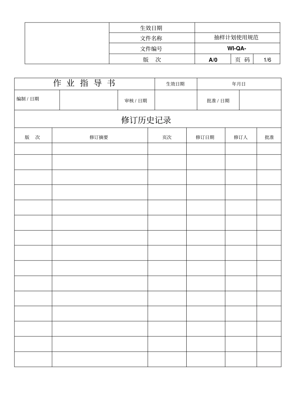 抽样计划使用规范_第1页