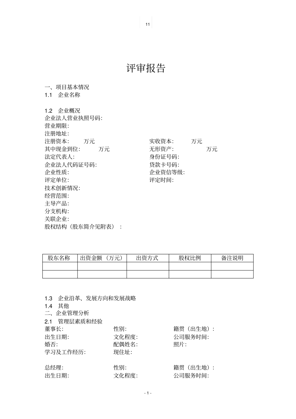 担保公司业务评审报告_第1页