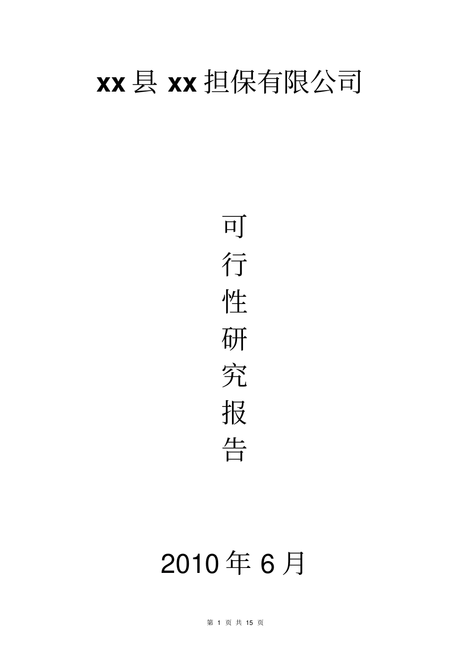 担保有限公司可行性分析报告_第1页