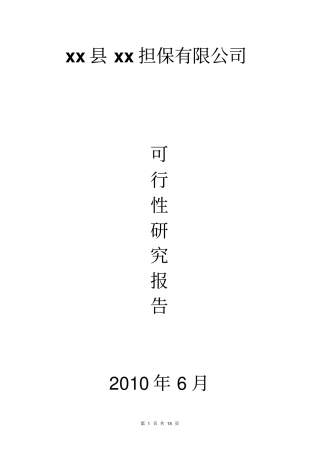 担保有限公司可行性分析报告