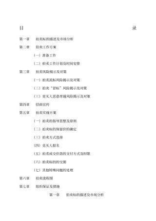 拍卖服务方案