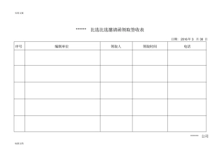 招标比选所需要地各种表格超全面