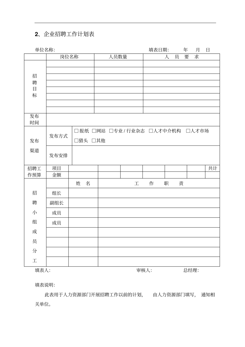 招聘情况报表大全4982_第3页