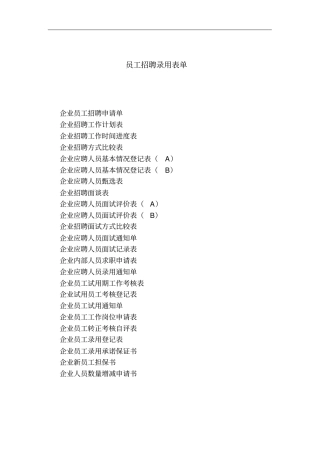 招聘情况报表大全4982