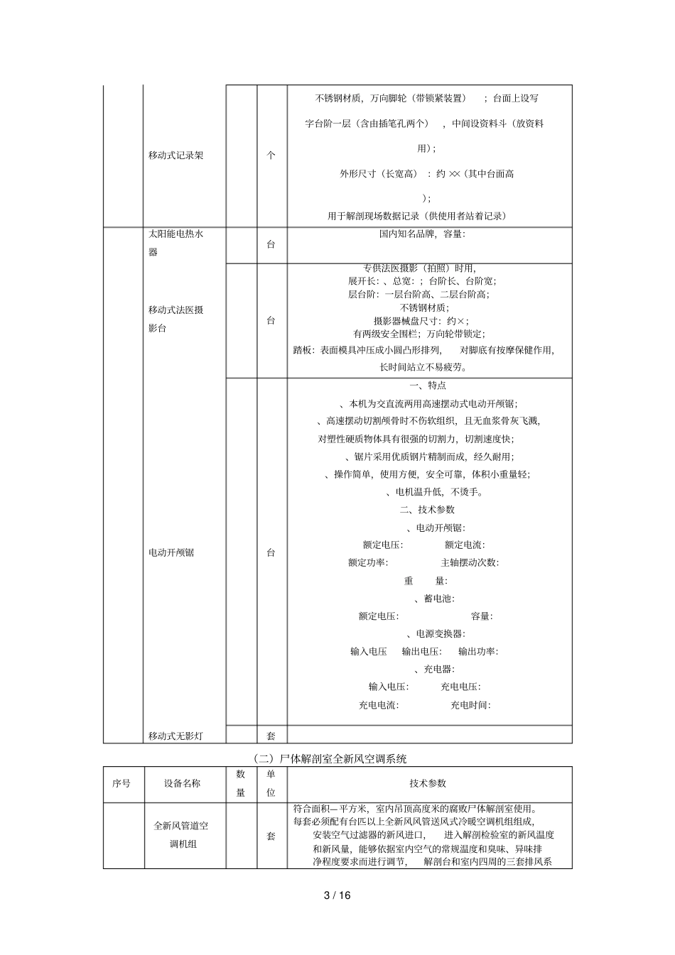 拟采购设备项目商务、技术需求_第3页