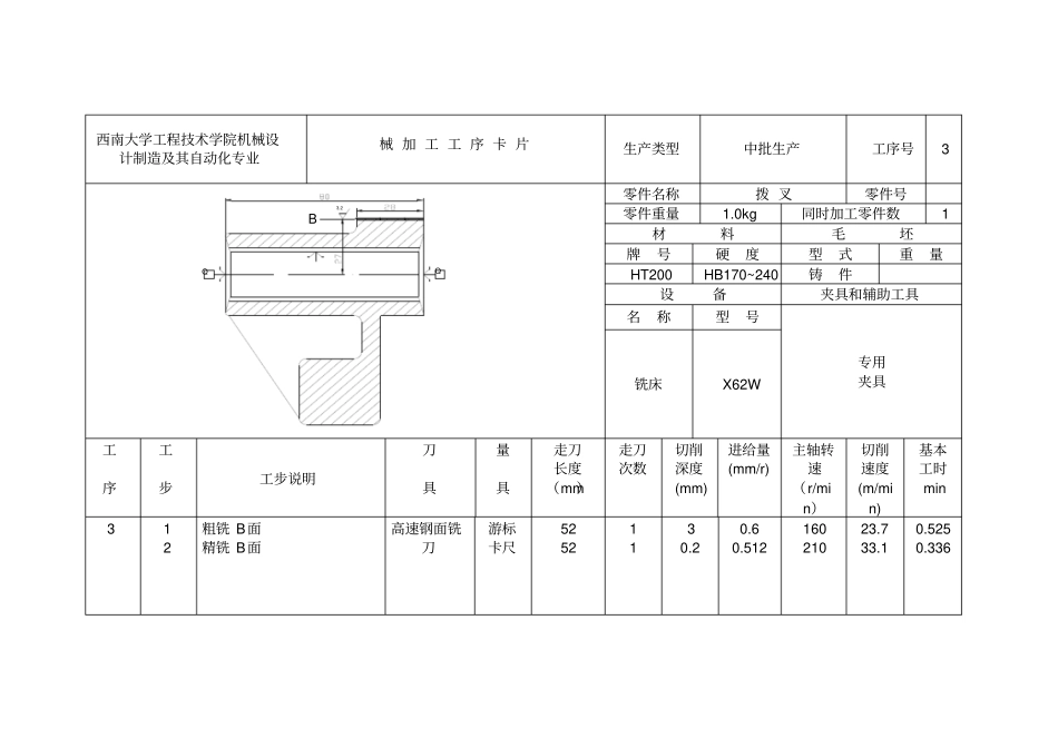 拨叉工序卡片_第3页